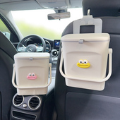 创意车载悬挂式 卡通垃圾桶前座后排汽车内用副驾驶收纳网红置物桶