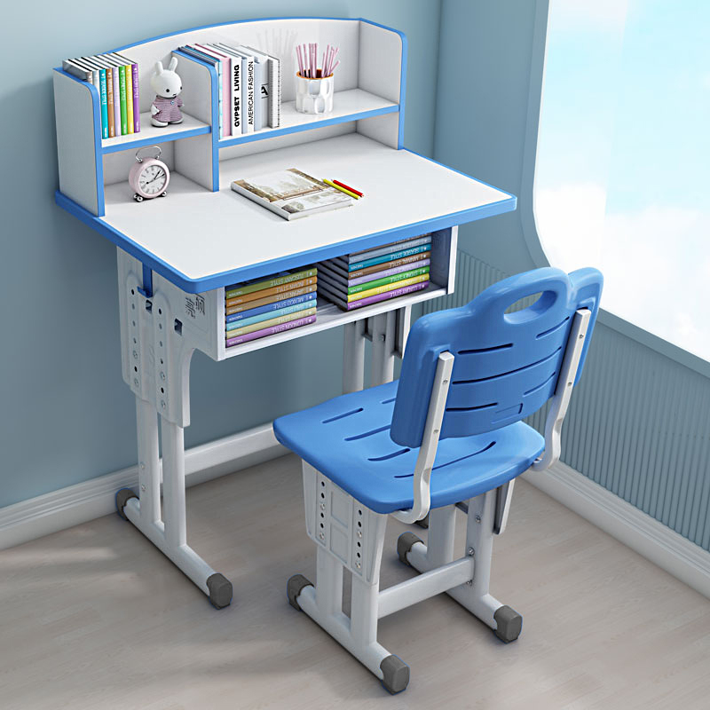 儿童学习桌小学生写字作业书桌家用简易小孩课桌椅可升降桌子套装