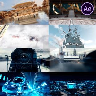 AE-工业革命科技发展历史进程开场片头历史大事记演变文明AE模板