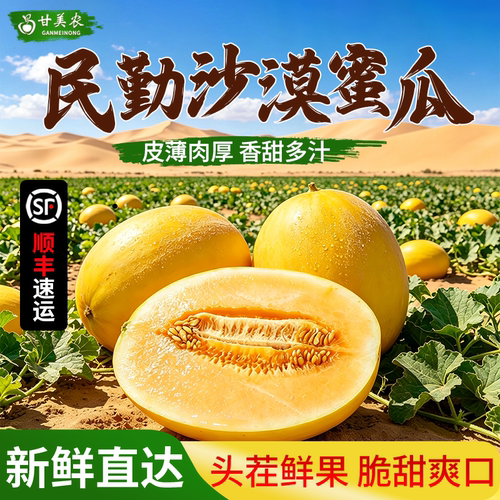 甘肃民勤金红宝蜜瓜脆甜多汁