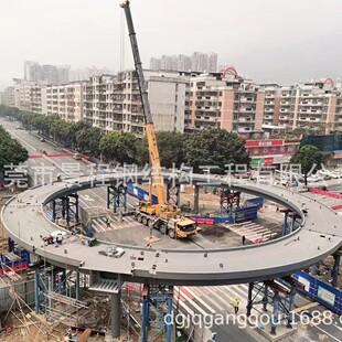 阳江市圆形人行钢结构景观桥造价 潮州市制作钢结构桥梁安装工程