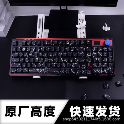 大理石水滴侧刻键帽透光原厂高度客制化wooting键帽狼vgn蛛9875