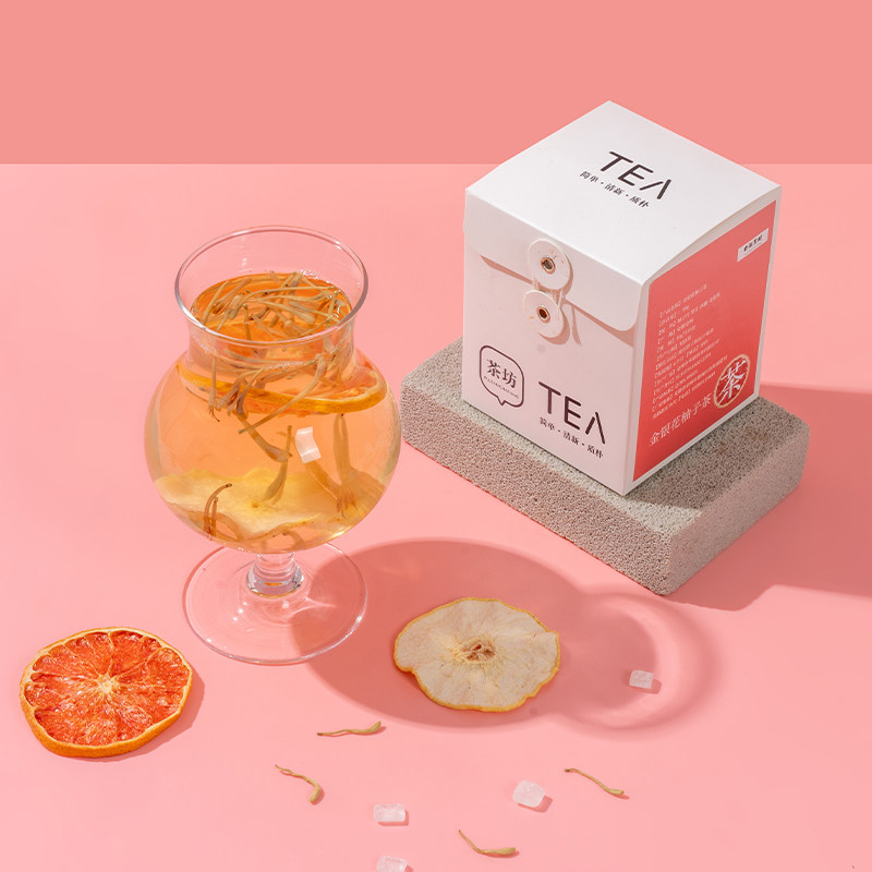 金银花柚子茶养生茶包儿童成人喝的水果茶热清去内火降火降噪花茶