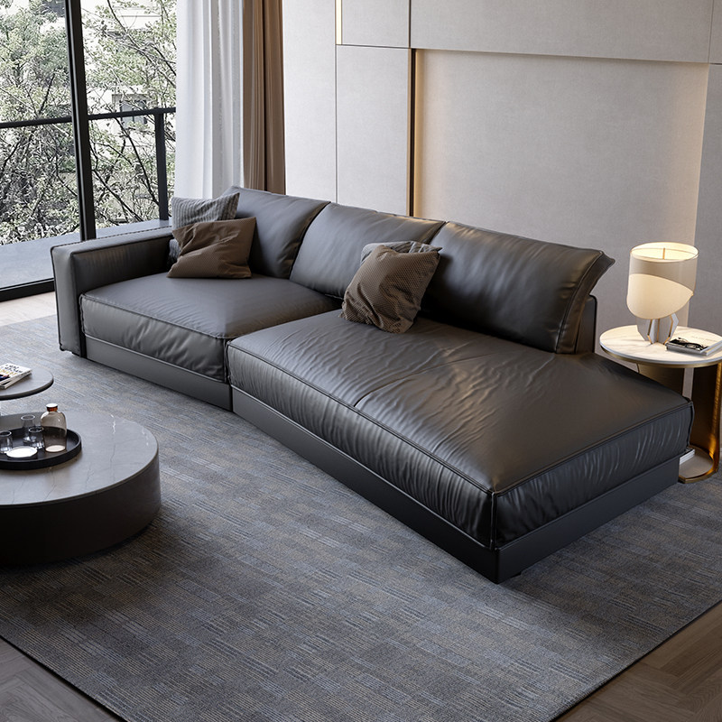 baxter意式真皮沙发客厅简约异形转角羽绒小户型创意轻奢皮艺沙发