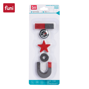 科教磁铁南北极条形马蹄U形正负极指南针圆环磁铁套装富尼磁性学校物理教学实验室教具五角星