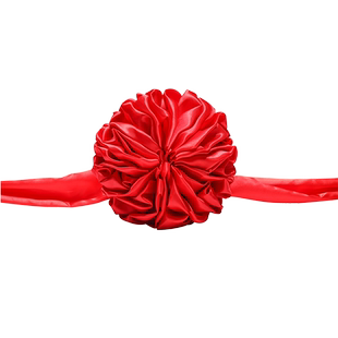 大红花球汽车交车新车表彰绸结婚喜庆红绣球婚车装饰开业剪彩道具