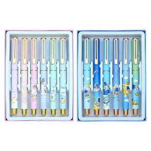 罗氏金属卡通正姿热可擦钢笔高颜值小学3-6年级书写练字专用男生女生通用墨囊钢笔