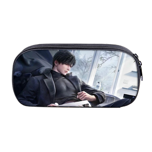 恋与深空祁煜土味笔袋高中生中小学生多功能文具盒创意潮流大容量男孩子女孩多功能拉链帆布防水防掉色铅笔袋