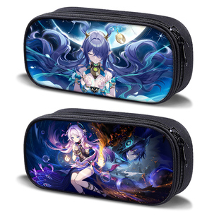 原神菈乌玛林尼散兵周边笔袋空月之歌二次元小学生男女多功能文具盒大容量铅笔盒收纳痛包防水耐脏拉链款笔盒