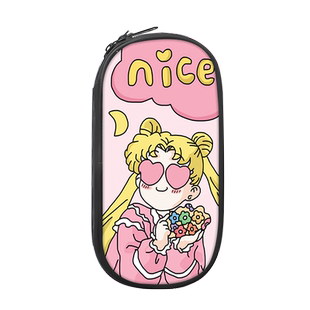 水冰月帆布多层笔袋文具盒文具袋文具铅笔袋美少女战士多功能大容量ins日系高中生初中生小学生拉链款笔盒潮