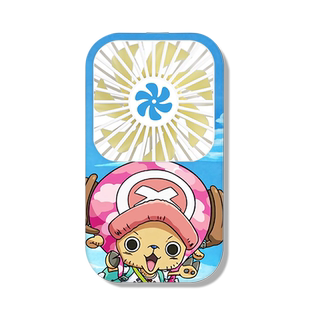 日本漫画航海王路飞来图定制公司LOGO文字学生桌面宿舍静音迷你电扇便携随身usb充电学生微型迷你小电扇手持