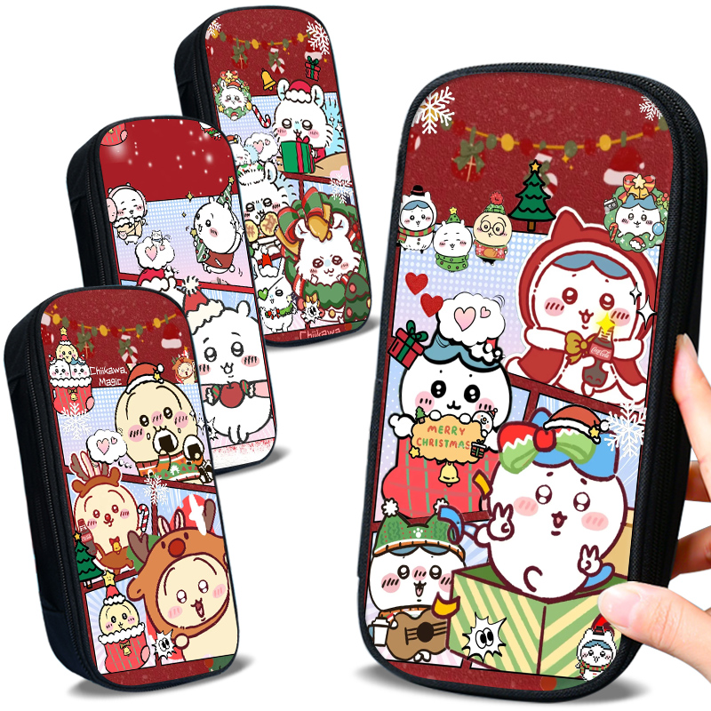 Chiikawa笔袋大容量女孩款吉伊卡哇乌萨奇小八二次元周边铅笔盒2025新款圣诞定制铅笔袋中小学生可爱收纳笔盒