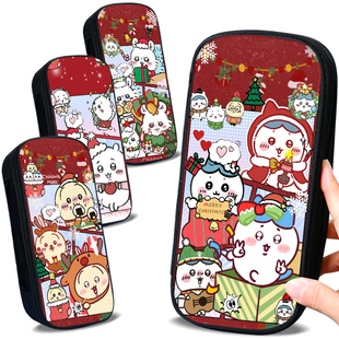 Chiikawa笔袋大容量女孩款吉伊卡哇乌萨奇小八二次元周边铅笔盒2025新款圣诞定制铅笔袋中小学生可爱收纳笔盒