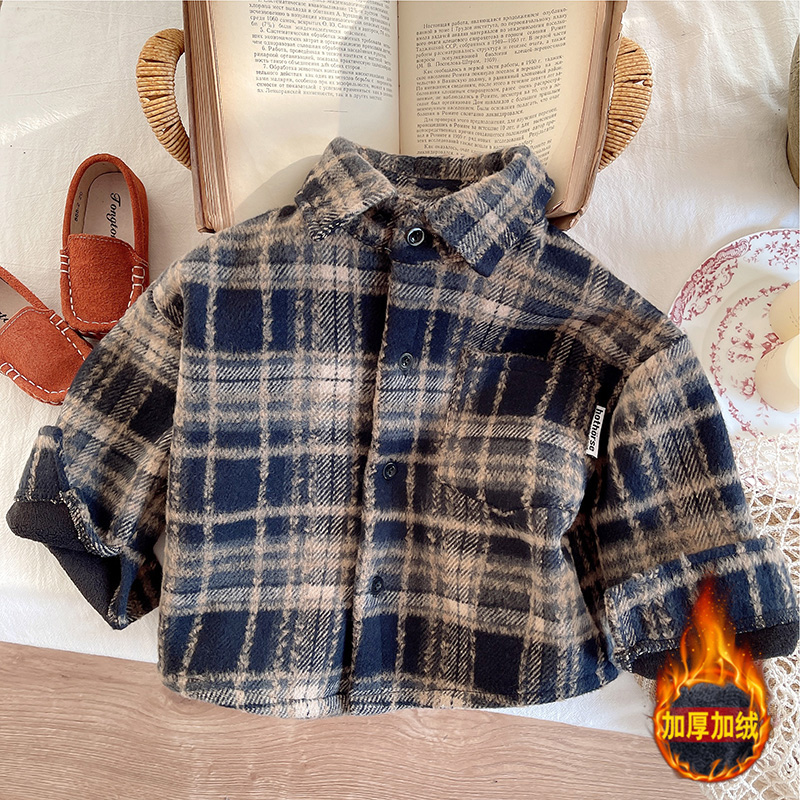 小童秋冬女童上衣宝宝加厚洋气