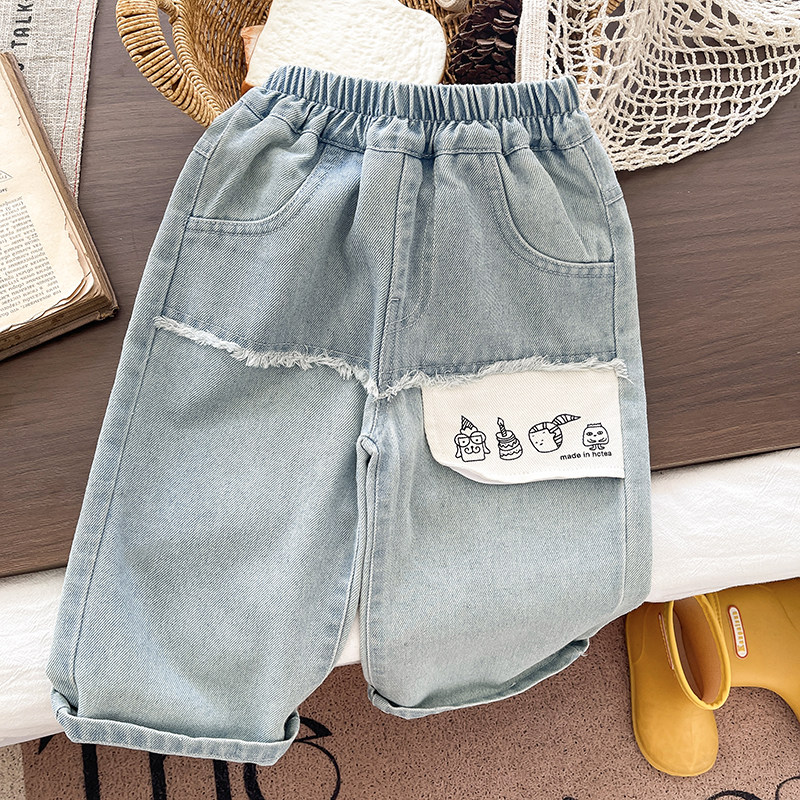 男童裤子春秋新款儿童牛仔裤