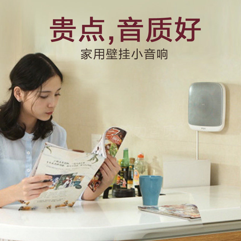 商铺挂壁式speaker无线蓝牙小音响办公室家用卧室房间卫生间音箱