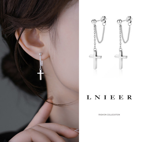 LNIEER设计感999纯银女耳环