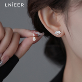 S925纯银折扇琵琶耳钉女2025年新款 国风复古耳环养耳洞时尚 耳饰品