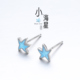 S999纯银蓝色海星耳钉女养耳洞迷你夏天ins风2025年新款 爆款 耳饰