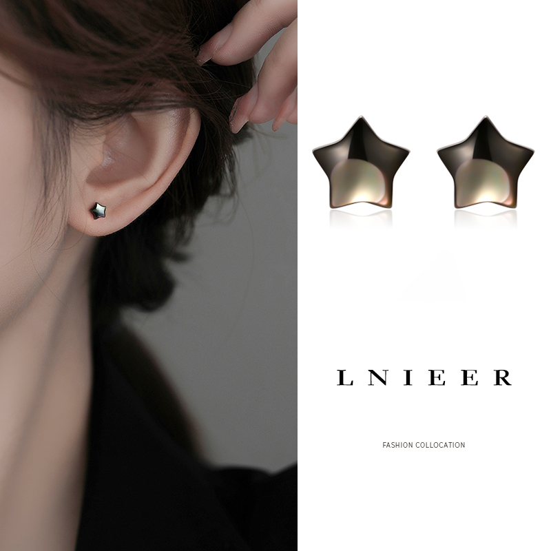 LNIEER纯银日韩女耳钉不易过敏