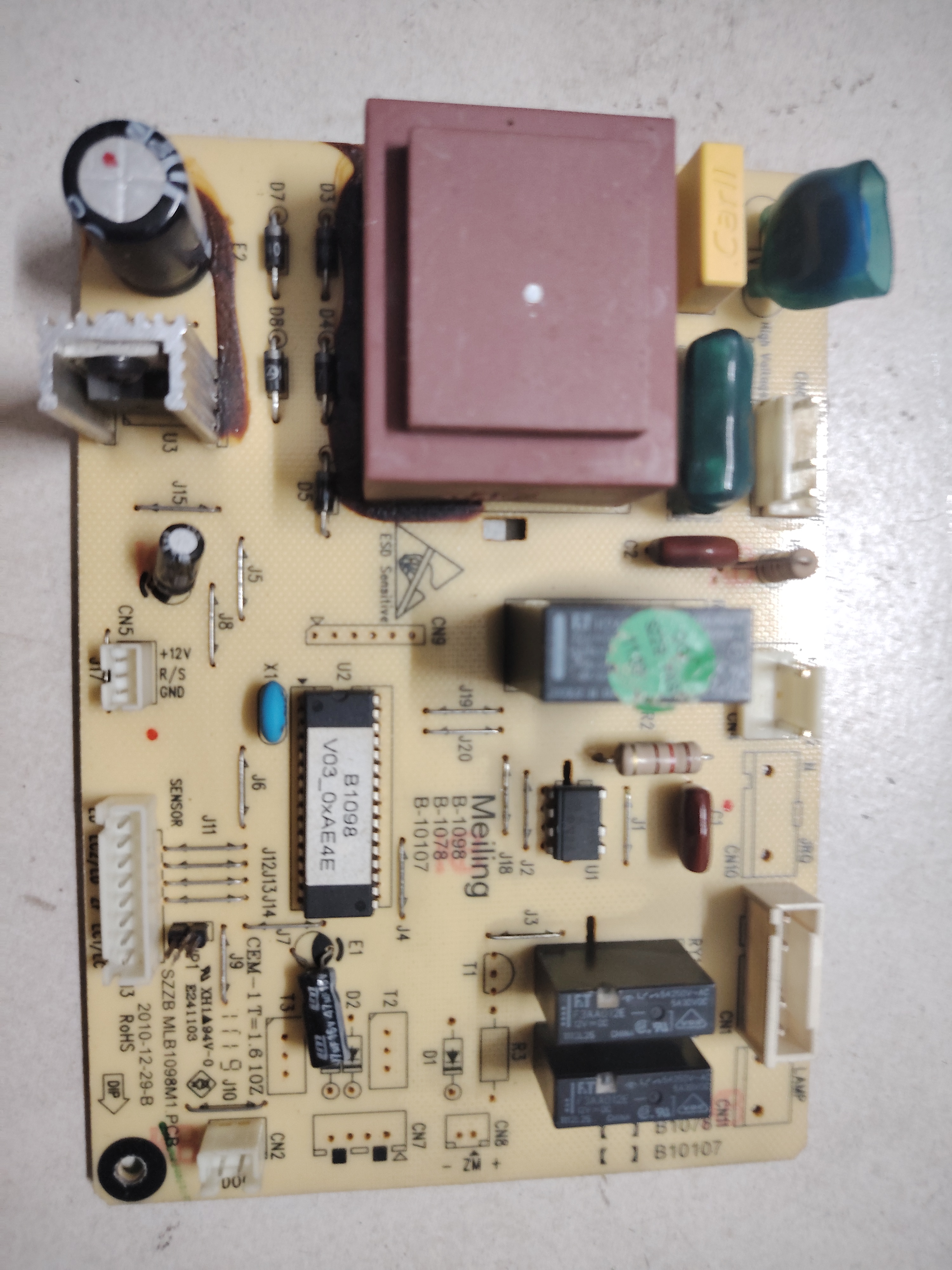 美菱BCD-450ZE9N主板 B-1078 SZZB MLB1098M1显示450ZE9D2 B1078