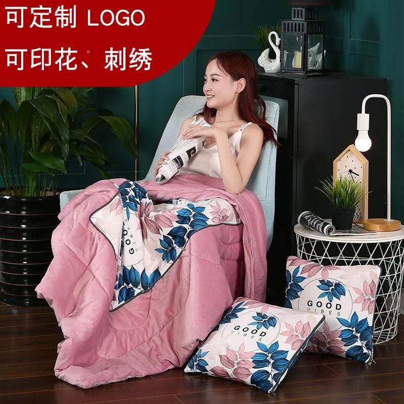 秋冬数码印花水晶绒抱枕被汽车靠垫创意午睡两用抱枕礼品logo怎么看?
