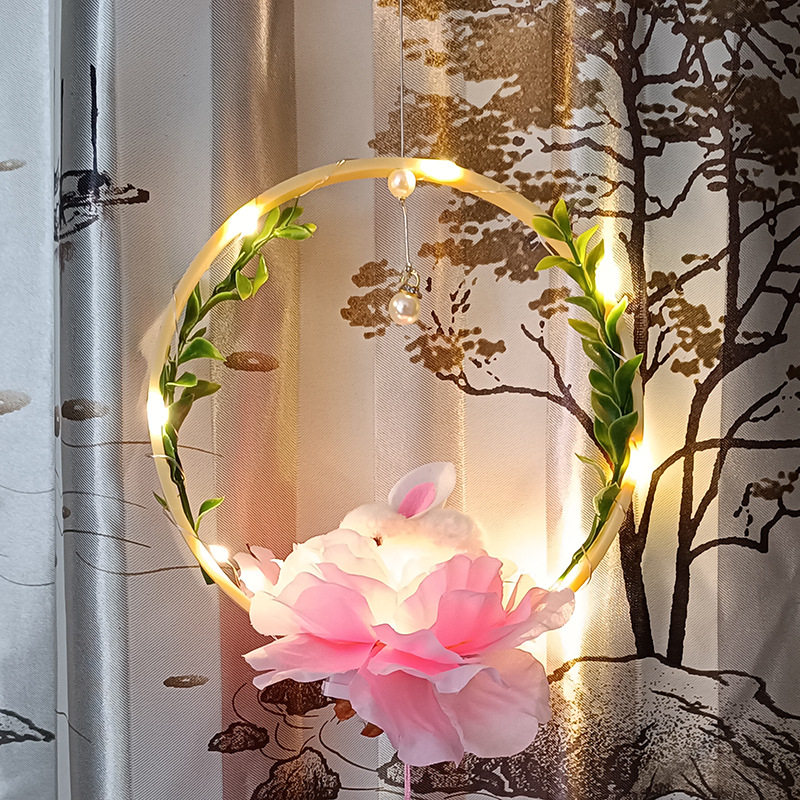 手工兔子新年元宵灯笼diy材料包古风手提玉兔花灯卡通中秋节