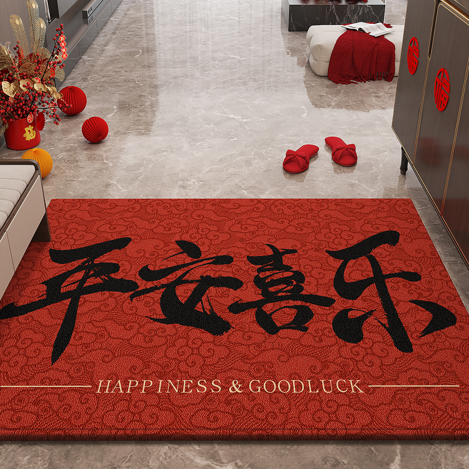2025新款喜庆高级感入户地垫