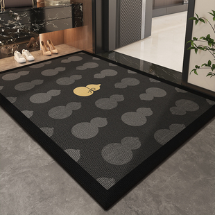 中式黑色入户门地垫2025新款门垫进门高级轻奢门口入门地毯脚垫子