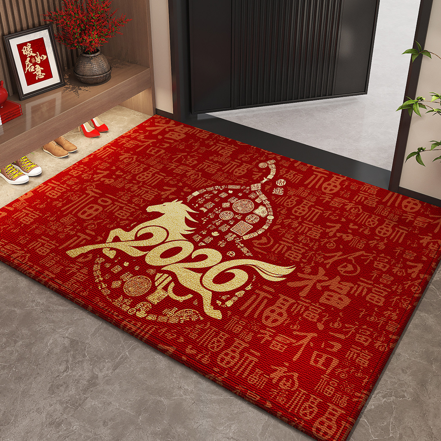 红色门口入户门地垫入户门脚垫进门防滑垫子家用地毯大门口进户门,居家布艺,入户地垫,淘宝优惠券,粉丝福利购,淘宝优惠卷