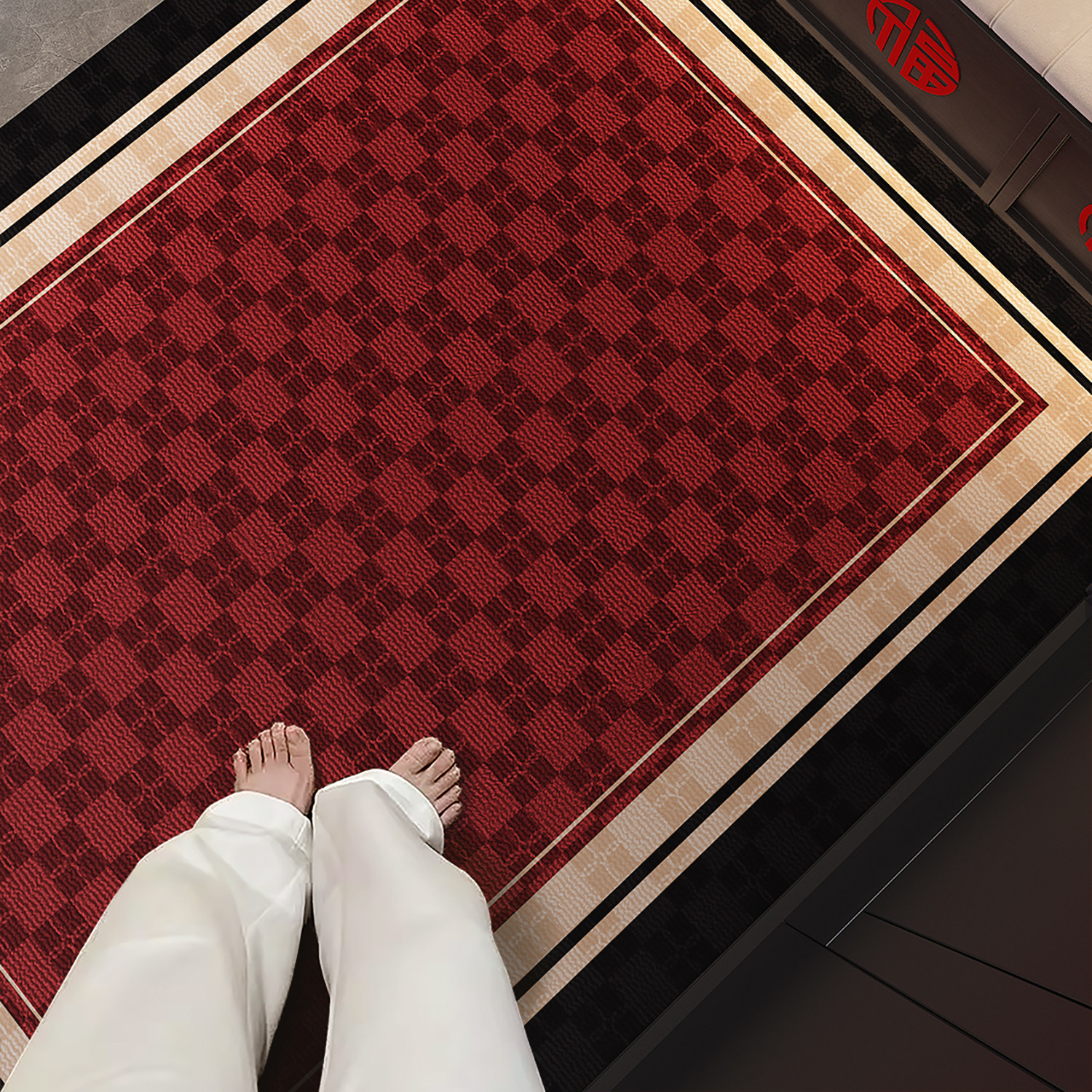 门口地垫2026新款进门地垫入户门垫家用防滑垫子新年红色脚垫地毯,居家布艺,入户地垫,淘宝优惠券,粉丝福利购,淘宝优惠卷