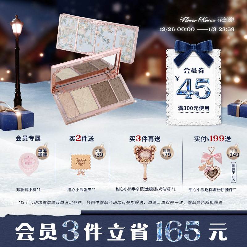 花知晓蝴蝶云肩高光提亮立体修容盘旗舰店