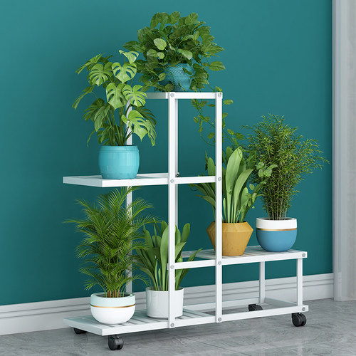 可移动花架子室内客厅花盆架落地式阳台多层置物架多肉黄金葛植物