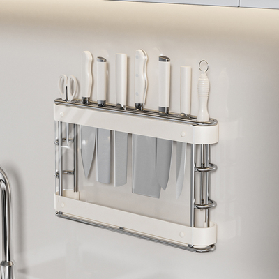 厨房刀架壁挂式置物架上墙免打孔挂在墙上的刀具收纳架菜刀架壁挂
