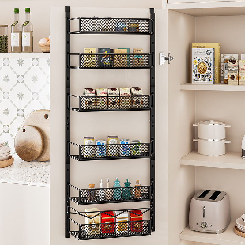 门后置物架铁艺超薄书架落地式儿童简易极窄夹缝墙上壁挂收纳柜子