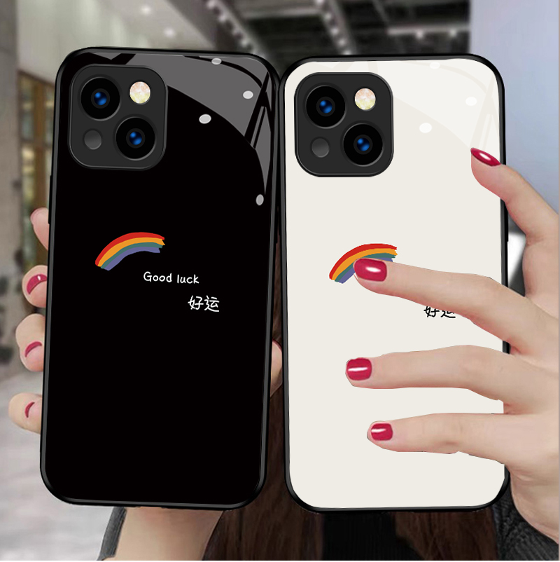 钢化玻璃壳情侣，简约