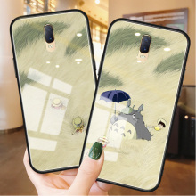 龙猫草帽适用oppor17pro手机壳玻璃a95个性情侣a93s日系卡通a92s新款a72硅胶a55/a11男a52女r15x梦镜版k1套k9