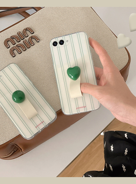 线条立体爱心适用三星zflip7手机壳zflip7fe简约zfold7绿色折叠屏小清新galaxy条纹huawei竖纹韩系新款网红女