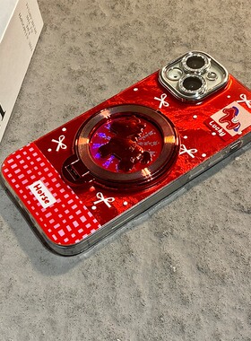 2026旋转小马适用oppoa6max手机壳a6gt立体a6i支架a5pro带a3x挂链a2m新年a53s马年a32a72红色a97a58a16冰川纹