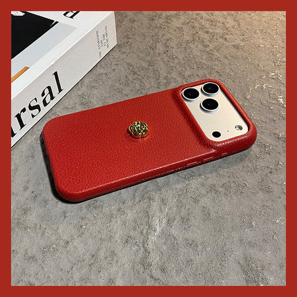 ins风立体山茶花适用opporeno15pro手机壳reno14新年reon13红色12带11挂绳10花朵9仿皮8皮纹7se硅胶6十oppo女