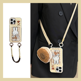 适用华为mate70手机壳mete60pro+可斜挎50rs保时捷40卡通30米菲兔20卡包10带9挂绳20x钱包30epro卡套十插卡女