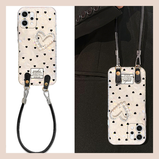 适用opporeno14手机壳reno13pro+立体reon12珍珠11水钻10爱心9带8手绳7se挂绳5k韩系4贝壳纹3十oppo硅胶软壳p