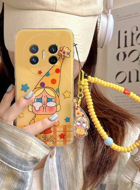 旋转星星哭娃女孩适用华为purax手机壳pocket2卡通magicvs3可爱matex6带novaflip挂绳xs2硬壳p50pocket折叠屏