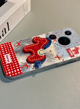 2026刺绣小马适用华为pura80ultra手机壳p70pro+新年p60art红色p50本命年p40马年p30卡通p10plus十huawei立体