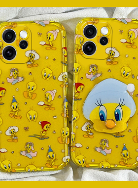 适用opporeno15手机壳reno15pro可爱立体por崔迪带旋转reon支架黄色oppo崔弟小鸭子0ppo卡通趣味新款全包防摔