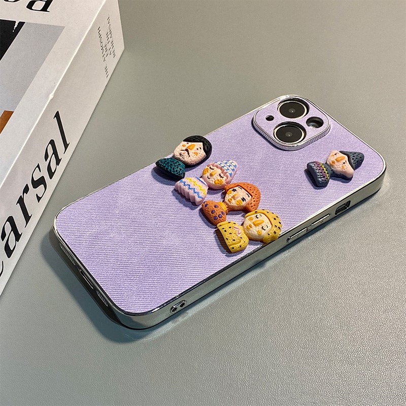 手机壳硅胶立体卡通丑萌彩色人偶