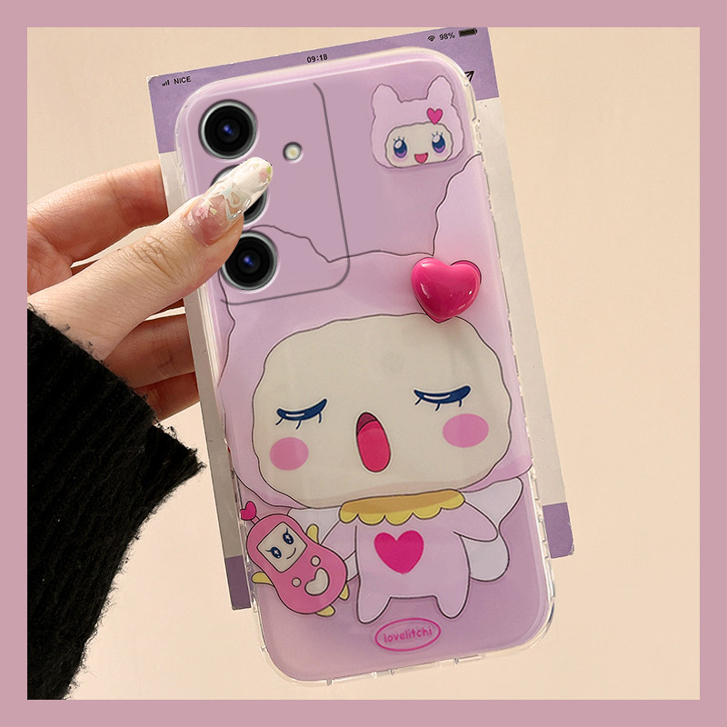 手机壳硅胶卡通呆萌拓麻歌子立体爱心