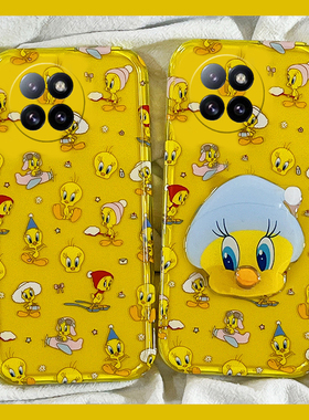 适用小米civi5pro手机壳mi可爱por立体mro崔迪带旋转支架黄色崔弟小鸭子卡通趣味硅胶软壳手机套网红新款女生