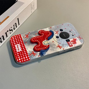 2026刺绣小马适用华为mate80promax手机壳mete80gts新年70air红色60rs非凡大师50e本命年40pro 马年十卡通女p