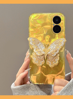 适用华为畅享80手机壳70x立体60x刺绣50pro蝴蝶20se韩系20plus黄色10s辐射9e麦芒30水波纹畅想z硅胶10软壳女p